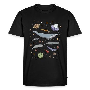 Conception de baleines d’eau profonde pour l’observation des baleines - T-shirt Premium bio Homme - noir - Devant - Nico (187cm)