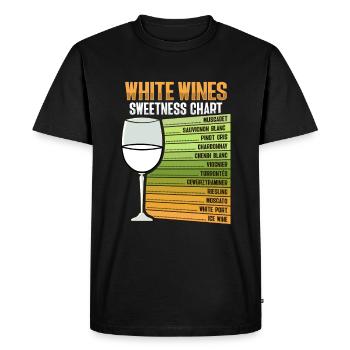 Tableau des douceurs du vin blanc - T-shirt Premium bio Homme - noir - Devant - Nico (187cm)