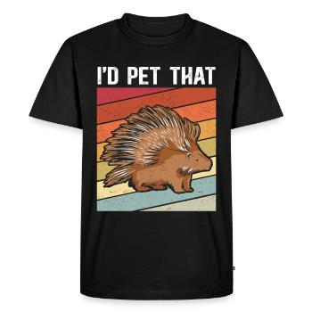 Porcs-épics Cadeau de porc-épic - T-shirt Premium bio Homme - noir - Devant - Nico (187cm)