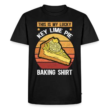 Gâteau à la lime Gâteau au citron Cadeau - T-shirt Premium bio Homme - noir - Devant - Nico (187cm)