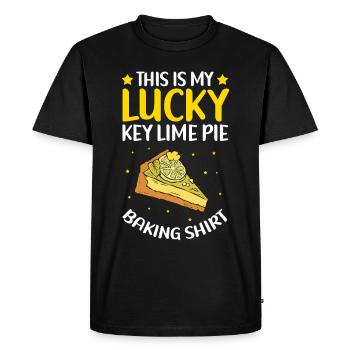 Gâteau à la lime | Cadeau de gâteau au citron - T-shirt Premium bio Homme - noir - Devant - Nico (187cm)