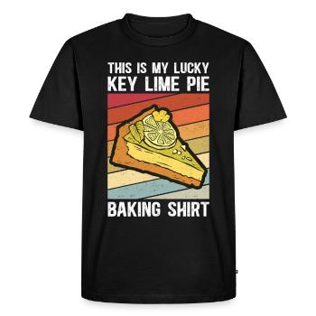 Gâteau au citron Gâteau au citron vert Gâteau au citron vert cadeau - T-shirt Premium bio Homme - noir - Devant - Nico (187cm)