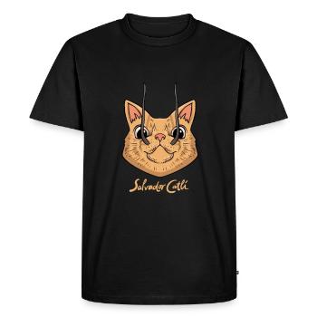 Chat Surréaliste Arts visuels Chat pour artistes - T-shirt Premium bio Homme - noir - Devant - Nico (187cm)
