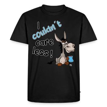 I couldn't care less. grim funny donkey - Men's Premium Organic T-Shirt - black - Front - Nico (187cm)