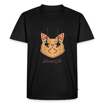Chat Surréaliste Arts visuels Chat pour artistes - T-shirt Premium bio Homme - noir - Devant - Nico (187cm)