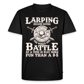 LARP RPG RPG Design for a Larper - Men's Premium Organic T-Shirt - black - Front - Nico (187cm)