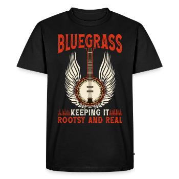 Drôle de conception de musicien de bluegrass pour - T-shirt Premium bio Homme - noir - Devant - Nico (187cm)