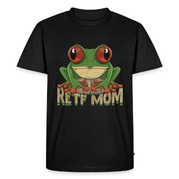 Red-eyed frog design for a frog hunter - Men's Premium Organic T-Shirt - black - Front - Nico (187cm)