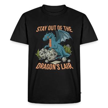 RPG Dragon D20 Cube Design for an RPG GAMER - Men's Premium Organic T-Shirt - black - Front - Nico (187cm)