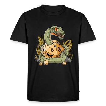 RPG Snake D20 Cube Design for an RPG GAMER - Men's Premium Organic T-Shirt - black - Front - Nico (187cm)