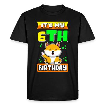 6e anniversaire | 6 ans cadeau cadeau cadeau - T-shirt Premium bio Homme - noir - Devant - Nico (187cm)