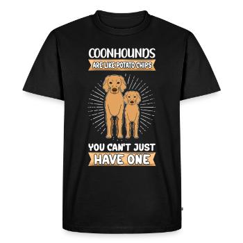Propriétaires de chiens Coonhound | Cadeau pour les amoureux des chiens - T-shirt Premium bio Homme - noir - Devant - Nico (187cm)