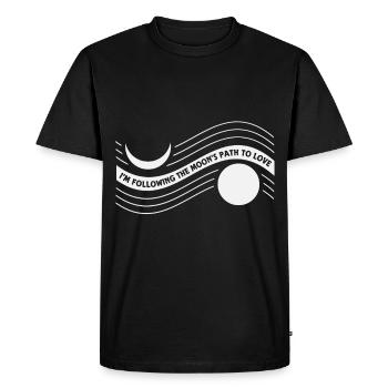 Romantic moon soulmate designs for a - Men's Premium Organic T-Shirt - black - Front - Nico (187cm)