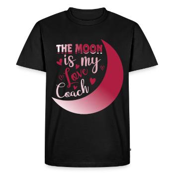 Romantic moon soulmate designs for a - Men's Premium Organic T-Shirt - black - Front - Nico (187cm)