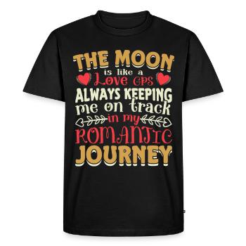 Romantic moon soulmate designs for a - Men's Premium Organic T-Shirt - black - Front - Nico (187cm)