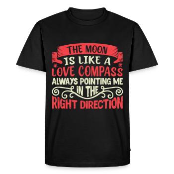 Romantic moon soulmate designs for a - Men's Premium Organic T-Shirt - black - Front - Nico (187cm)