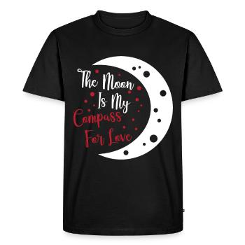 Romantic moon soulmate designs for a - Men's Premium Organic T-Shirt - black - Front - Nico (187cm)