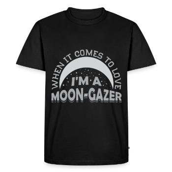 Romantic moon soulmate designs for a - Men's Premium Organic T-Shirt - black - Front - Nico (187cm)