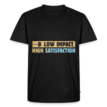 Conception d’entraînement en salle pour un entraînement à faible impact - T-shirt Premium bio Homme - noir - Devant - Nico (187cm)