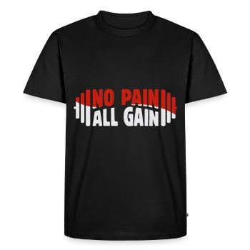 Conception d’entraînement en salle pour un entraînement à faible impact - T-shirt Premium bio Homme - noir - Devant - Nico (187cm)