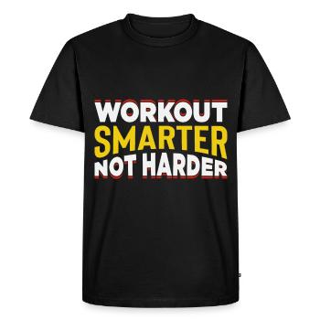 Conception d’entraînement en salle pour un entraînement à faible impact - T-shirt Premium bio Homme - noir - Devant - Nico (187cm)