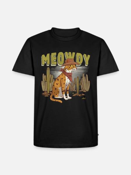 Conception de chat Meowdy Chat - T-shirt Premium bio Homme - noir