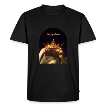 Crown Royalty Art Academia Aesthetic Design for - Men's Premium Organic T-Shirt - black - Front - Nico (187cm)