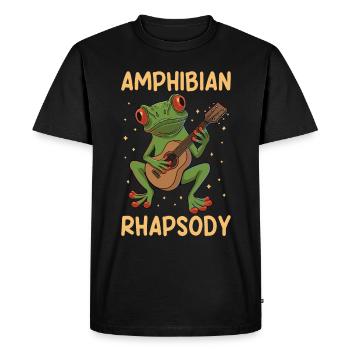 Roach Frog Guitare Amphibian Rhapsody - T-shirt Premium bio Homme - noir - Devant - Nico (187cm)