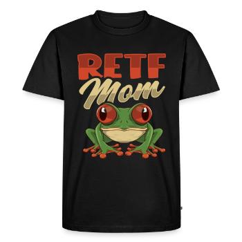 Red-eyed frog RETF MOM for a frog mother - Men's Premium Organic T-Shirt - black - Front - Nico (187cm)