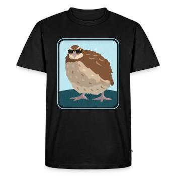 Quail Quail Breeder | Quail Keeping Gift - Men's Premium Organic T-Shirt - black - Front - Nico (187cm)