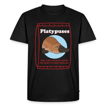 Ornithorynque Cadeau Ornithorynque - T-shirt Premium bio Homme - noir - Devant - Nico (187cm)