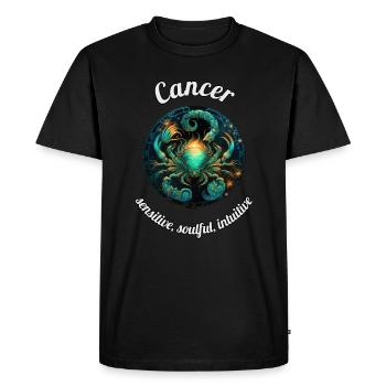 Signe du zodiaque Cancer Astronomie - T-shirt Premium bio Homme - noir - Devant - Nico (187cm)
