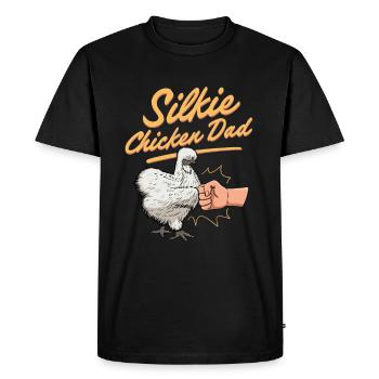 Silkie Chicken Dad Chinese Silk Chicken - Men's Premium Organic T-Shirt - black - Front - Nico (187cm)