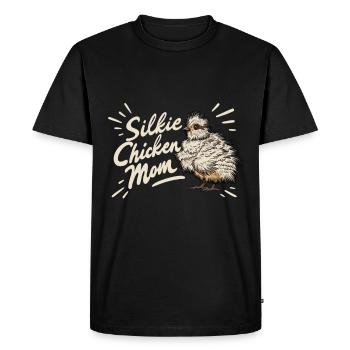 Silkie Chicken Mom Chinese Silk Chicken - Men's Premium Organic T-Shirt - black - Front - Nico (187cm)