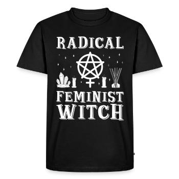 Radical feminist witch feminism - Men's Premium Organic T-Shirt - black - Front - Nico (187cm)