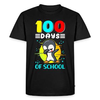 100 School Days Kids School Student Gift - Men's Premium Organic T-Shirt - black - Front - Nico (187cm)