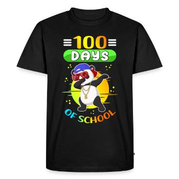 100 jours d’école Enfants Élèves Cadeau d’école - T-shirt Premium bio Homme - noir - Devant - Nico (187cm)