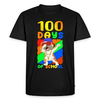 100 jours d’école Cadeau scolaire pour les enfants étudiants - T-shirt Premium bio Homme - noir - Devant - Nico (187cm)
