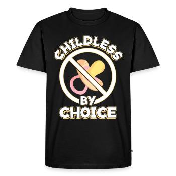 Sans enfant de leur plein gré Sans enfant - T-shirt Premium bio Homme - noir - Devant - Nico (187cm)