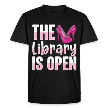 Proudly The library is open Drag Queen - Men's Premium Organic T-Shirt - black - Front - Nico (187cm)