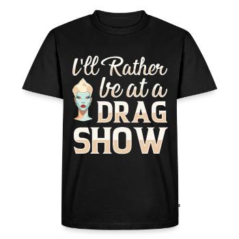 LGBTQ Off-duty Drag Queen Pride - T-shirt Premium bio Homme - noir - Devant - Nico (187cm)