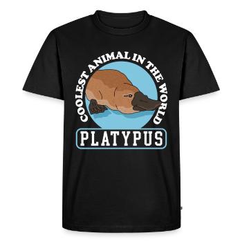 Ornithorynque Cadeau Ornithorynque - T-shirt Premium bio Homme - noir - Devant - Nico (187cm)