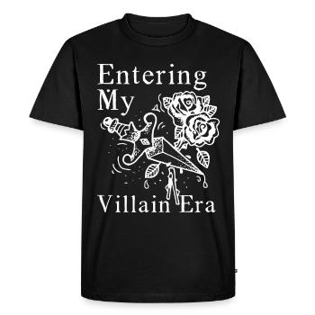 L’ère des méchants commence - T-shirt Premium bio Homme - noir - Devant - Nico (187cm)