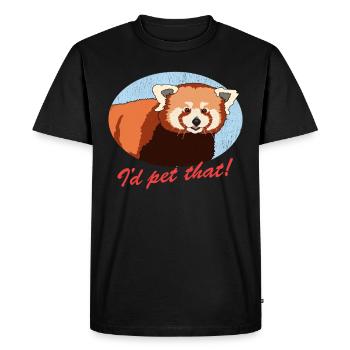 Red Panda Red Pandas Red Panda Gift - Men's Premium Organic T-Shirt - black - Front - Nico (187cm)