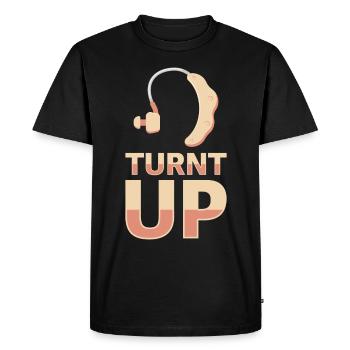 Hearing aid raises awareness for the deaf - Men's Premium Organic T-Shirt - black - Front - Nico (187cm)