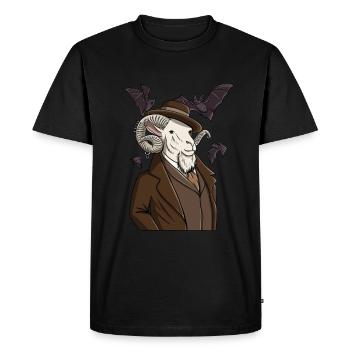 Emo Goat Gothique Graphique - T-shirt Premium bio Homme - noir - Devant - Nico (187cm)