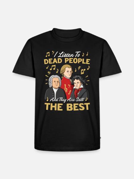 Ich höre Dead People Klassische Musik - Ekologisk premium-T-shirt herr - svart