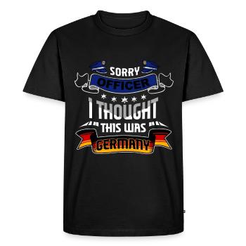 Sorry officer, I thought that was a - Men's Premium Organic T-Shirt - black - Front - Nico (187cm)