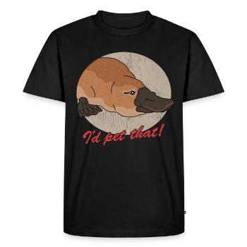 Ornithorynque Cadeau Ornithorynque - T-shirt Premium bio Homme - noir - Devant - Nico (187cm)
