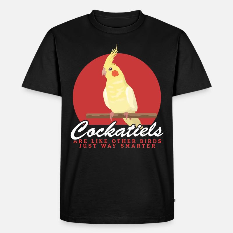 Nymphensittich Vogelbesitzer Geschenk - Männer Premium Bio T-Shirt - Schwarz